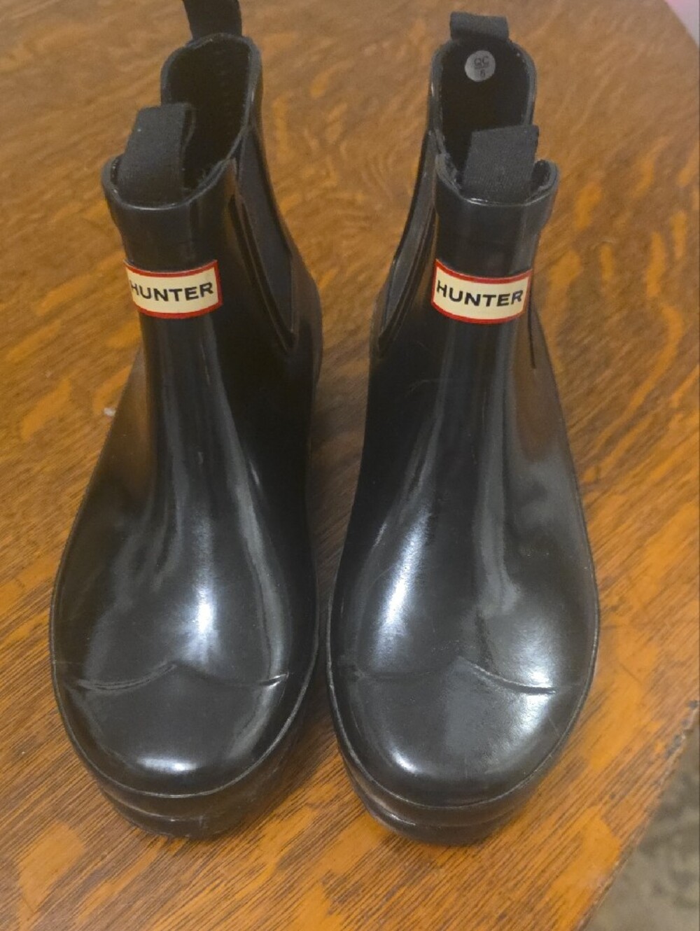 Hunter Black Chelsea Short Rain Boots - Picture 2 of 8